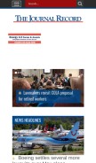 How journalrecord.com looks like on a mobile device such as an iPhone.