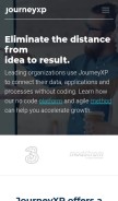 How journeyxp.com looks like on a mobile device such as an iPhone.