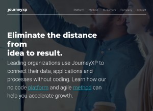How journeyxp.com looks like on a tablet such as an iPad.