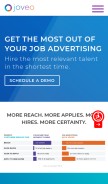 How joveo.com looks like on a mobile device such as an iPhone.