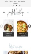How joyfulhealthyeats.com looks like on a mobile device such as an iPhone.