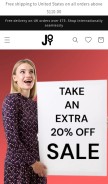 How joythestore.com looks like on a mobile device such as an iPhone.