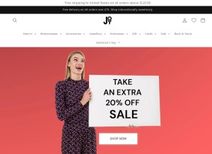 How joythestore.com looks like on a tablet such as an iPad.