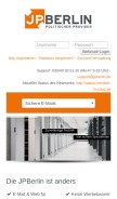How jpberlin.de looks like on a mobile device such as an iPhone.