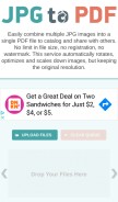 How jpg2pdf.com looks like on a mobile device such as an iPhone.