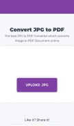 How jpgtopdfconverter.org looks like on a mobile device such as an iPhone.