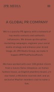 How jprmediagroup.com looks like on a mobile device such as an iPhone.