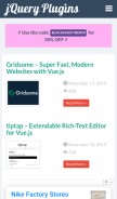 How jquery-plugins.net looks like on a mobile device such as an iPhone.