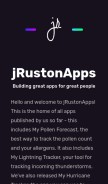 How jrustonapps.net looks like on a mobile device such as an iPhone.