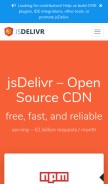 How jsdelivr.com looks like on a mobile device such as an iPhone.