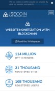 How jsecoin.com looks like on a mobile device such as an iPhone.