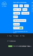 How jsfiddle.net looks like on a mobile device such as an iPhone.