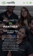 How jspanther.com looks like on a mobile device such as an iPhone.