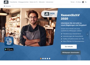 How jtl-software.de looks like on a tablet such as an iPad.