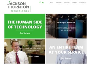 How jttconnect.com looks like on a tablet such as an iPad.