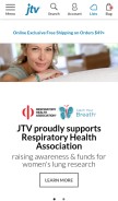 How jtv.com looks like on a mobile device such as an iPhone.