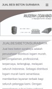 How jualbesibetonsurabaya.com looks like on a mobile device such as an iPhone.