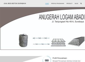 How jualbesibetonsurabaya.com looks like on a tablet such as an iPad.