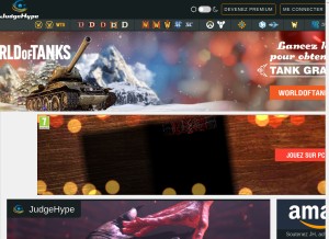 How judgehype.com looks like on a tablet such as an iPad.