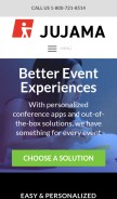 How jujama.com looks like on a mobile device such as an iPhone.