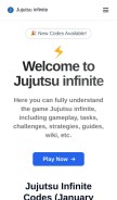How jujutsuinfinite.im looks like on a mobile device such as an iPhone.