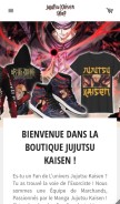 How jujutsukaisen-shop.fr looks like on a mobile device such as an iPhone.