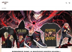 How jujutsukaisen-shop.fr looks like on a tablet such as an iPad.