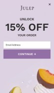 How julep.com looks like on a mobile device such as an iPhone.
