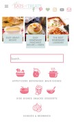 How julieseatsandtreats.com looks like on a mobile device such as an iPhone.