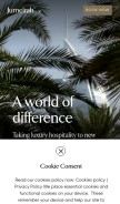 How jumeirah.com looks like on a mobile device such as an iPhone.