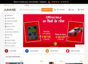 How jumia.ci looks like on a tablet such as an iPad.