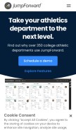 How jumpforward.com looks like on a mobile device such as an iPhone.