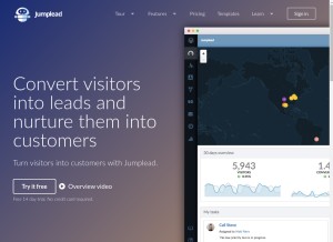 How jumplead.io looks like on a tablet such as an iPad.