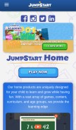 How jumpstart.com looks like on a mobile device such as an iPhone.