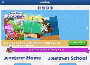 How jumpstart.com looks like on a tablet such as an iPad.