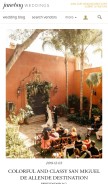 How junebugweddings.com looks like on a mobile device such as an iPhone.