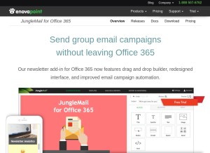 How junglemail365.com looks like on a tablet such as an iPad.