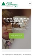 How juniorachievement.org looks like on a mobile device such as an iPhone.