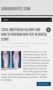 How juniordentist.com looks like on a mobile device such as an iPhone.