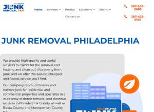 How junkremovaltaxi.com looks like on a tablet such as an iPad.