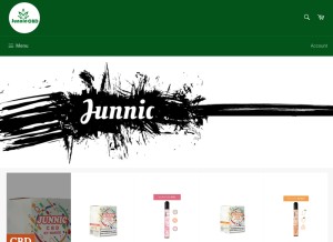 How junniccbd.com looks like on a tablet such as an iPad.