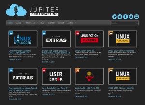 How jupiterbroadcasting.com looks like on a tablet such as an iPad.