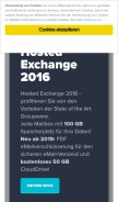 How jupitercloud.de looks like on a mobile device such as an iPhone.