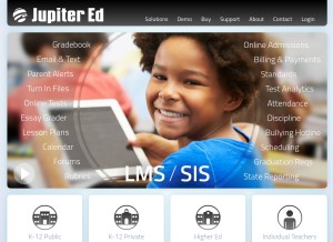 How jupitered.com looks like on a tablet such as an iPad.