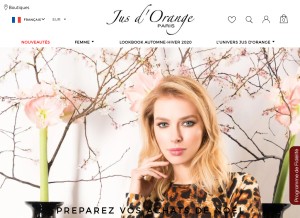 How jusdorange.fr looks like on a tablet such as an iPad.