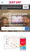 How just-eat.es looks like on a mobile device such as an iPhone.