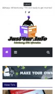 How just4ur.info looks like on a mobile device such as an iPhone.