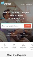 How justanswer.com looks like on a mobile device such as an iPhone.