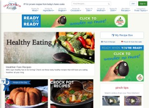 How justapinch.com looks like on a tablet such as an iPad.