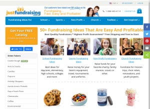 How justfundraising.com looks like on a tablet such as an iPad.